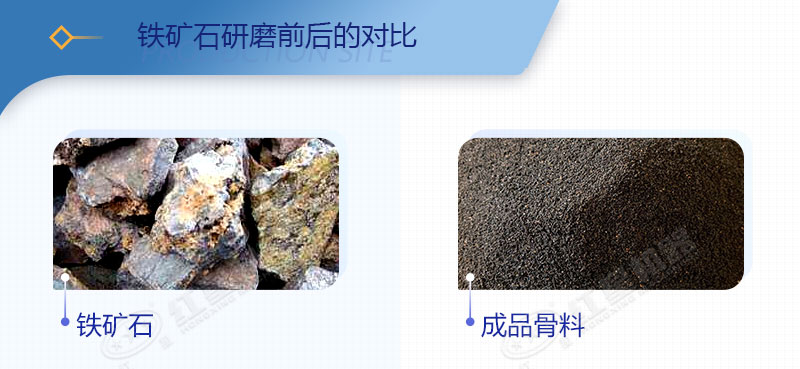 鐵礦石處理前后對比