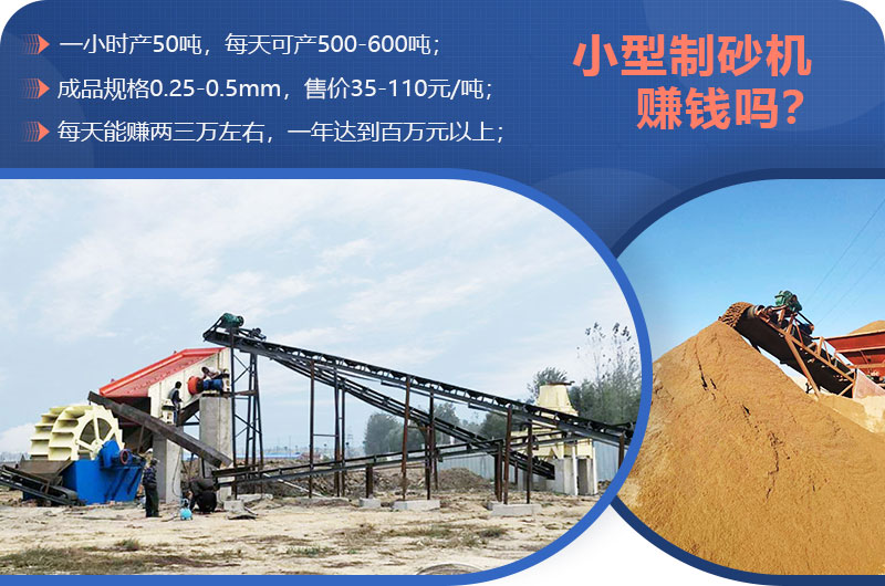 小型制砂機賺錢嗎？小型制砂機圖片及價格