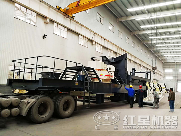 青石、鵝卵石等物料制砂處理推薦使用車載流動制砂機