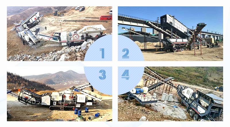 紅星不同地區(qū)用戶移動碎石設備加工來料現(xiàn)場